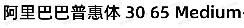 阿里巴巴普惠体 30 65 Medium字体转换